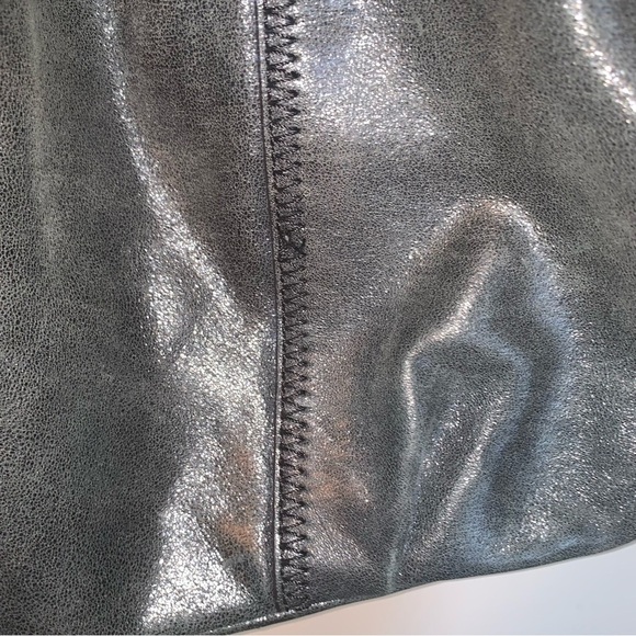 B. Makowsky Dark Gray Leather Shoulder Bag - Picture 6 of 14